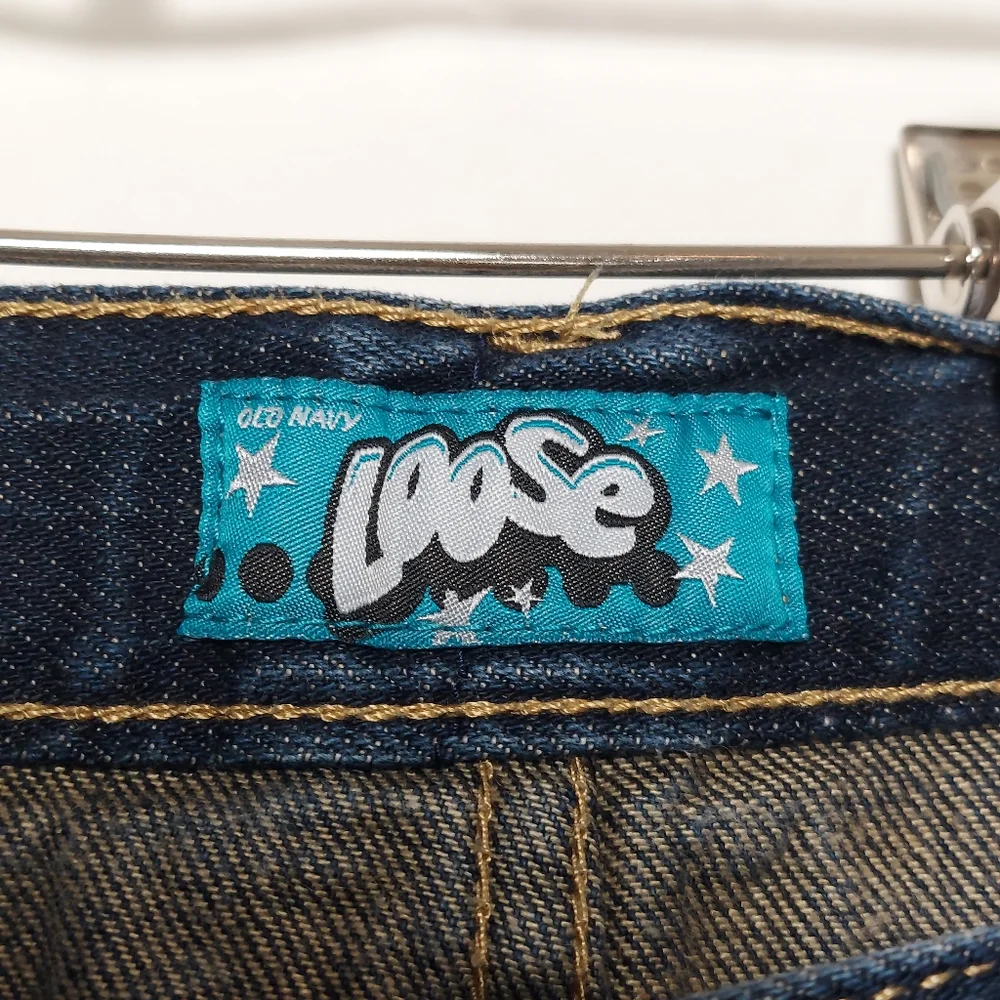 Old Navy Loose Distressed Blue Jeans